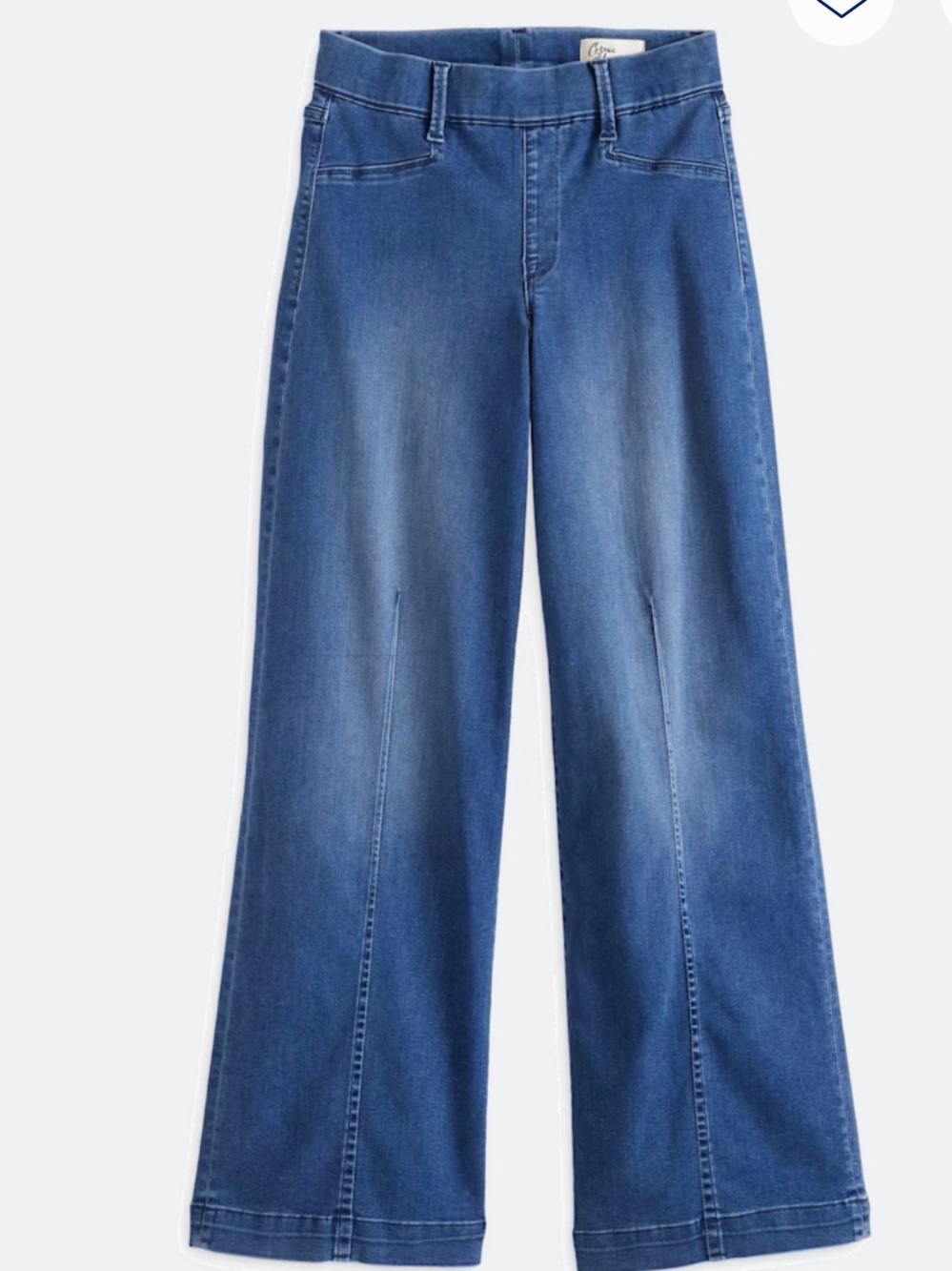 Cosmic Blue Love Petite Classic Light Blue Women’s Wide Leg Pull On Jeans - Picture 9 of 11